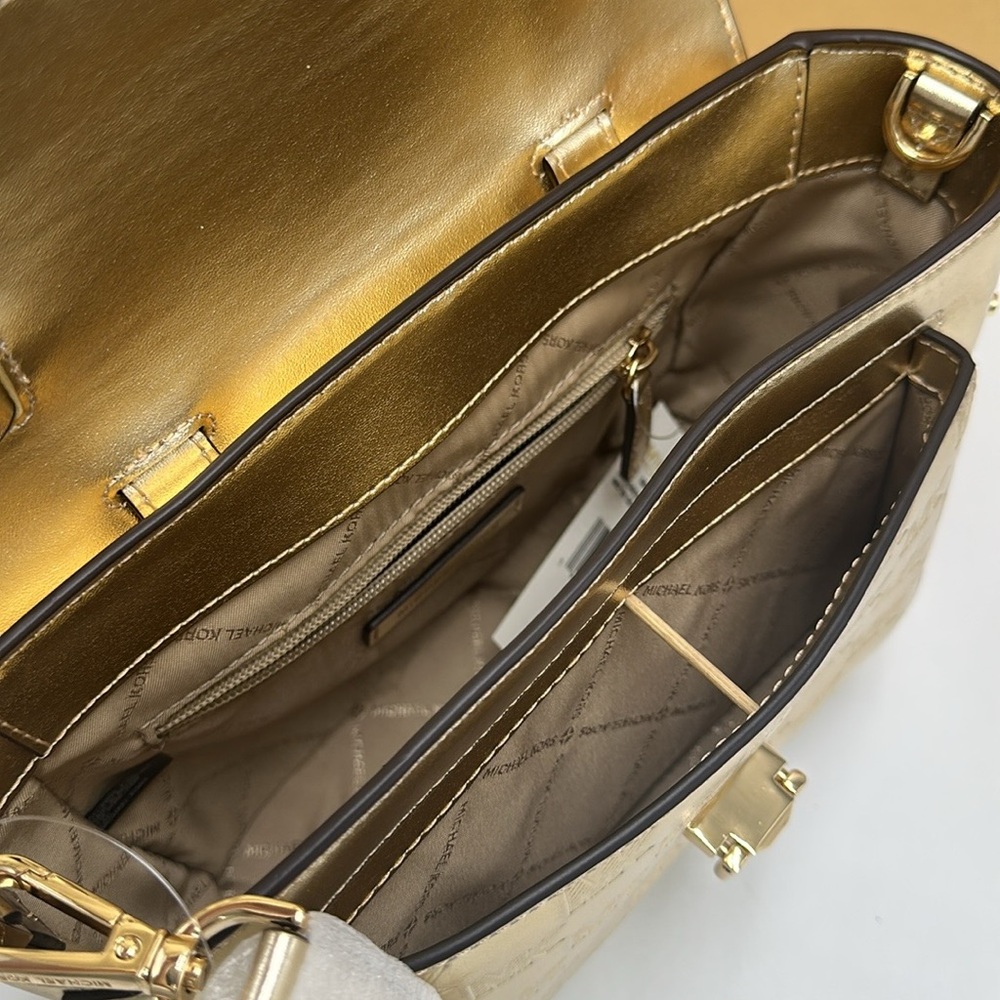 Michael Kors Manhattan Medium
Satchel Shoulder Crossbody bag MK
Pale Gold - Picture 11 of 14